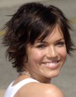 Mandy Moore with a grown out pixie