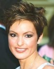 Mariska Hargitay with short choppy hair