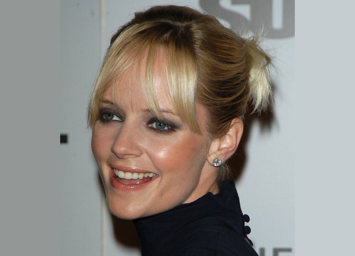 Marley Shelton - Youthful up-style with bangs