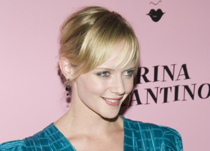 Marley Shelton wearing her hair up