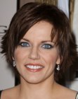 Martina McBride's short hairstyle with slithering on the ends