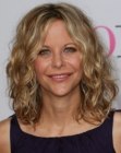 Meg Ryan with hair touching her shoulders
