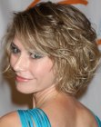 Meredith Monroe with short curly hair