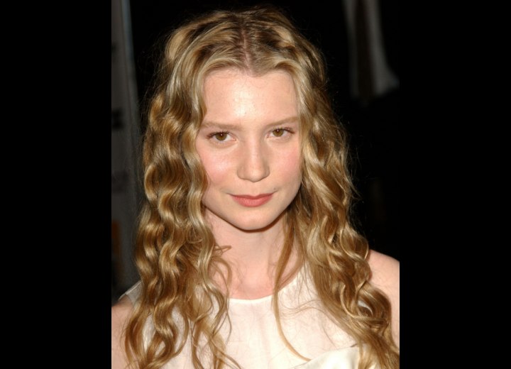 Mia Wasikowska with long hair