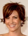 Michelle Clunie with short hair