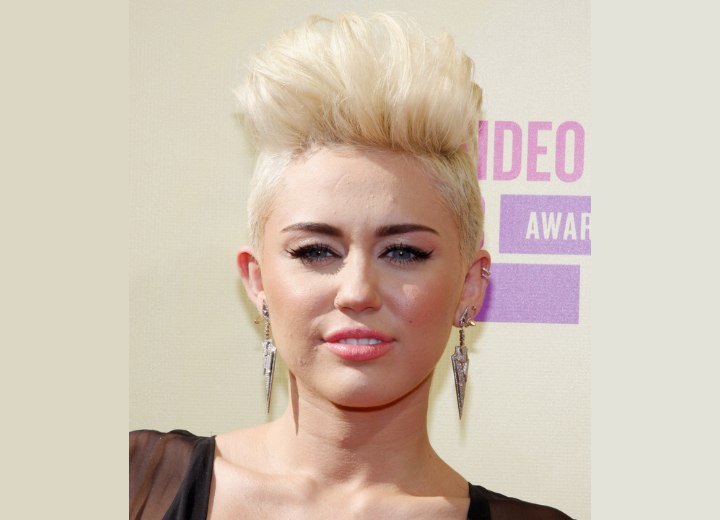 Miley Cyrus with very short hair