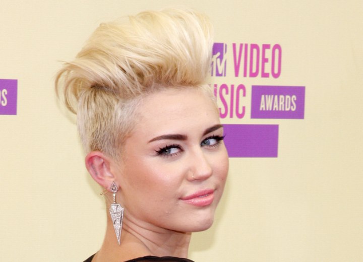 Miley Cyrus - Short hair with tapered sides
