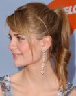 Mischa Barton with her hair up in a high ponytail
