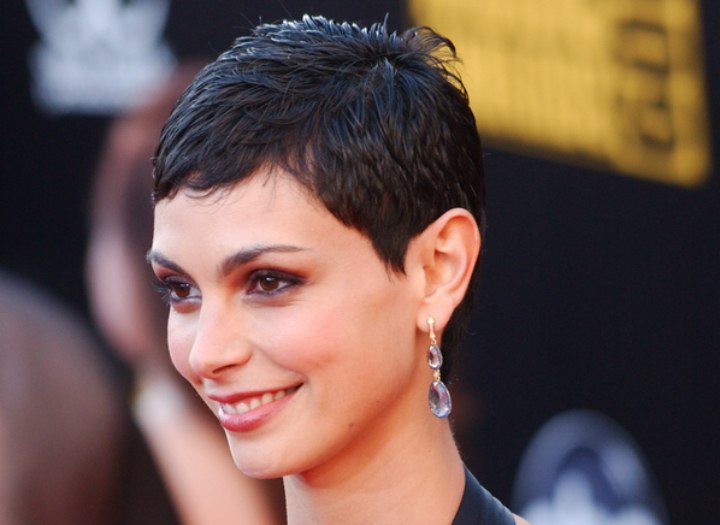 Morena Baccarin with a practical short hairstyle