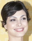 Morena Baccarin with wavy ear length hair