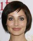 Natalie Imbruglia with a short rounded haircut