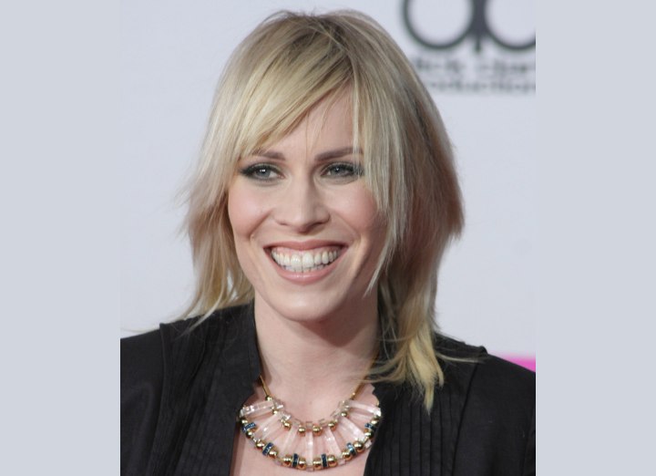 Natasha Bedingfield with her hair cut into layers