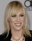 Natasha Bedingfield wearing shoulder length hair with layers and angles