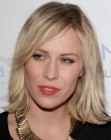 Natasha Bedingfield a flattering above the shoulders shaggy hairstyle