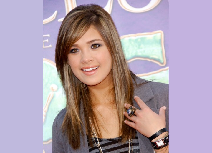 Nicole Anderson with long hair