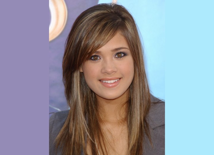 Haircuts for long straight hair with layers and side cheap bangs