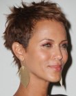 Nicole Ari Parker's very short hair with gel and fingers styling