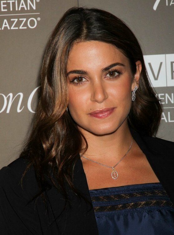 Nikki Reed  Long wavy hair with smoothness on top and 