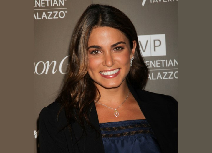 Nikki Reed with long wavy hair