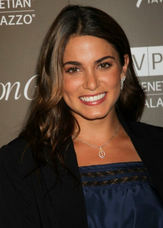 Nikki Reed  Long wavy hair with smoothness on top and 