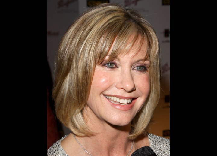 Olivia Newton John's bob Modern mature hairstyle Olivia Newton John's bob Modern mature hairstyle