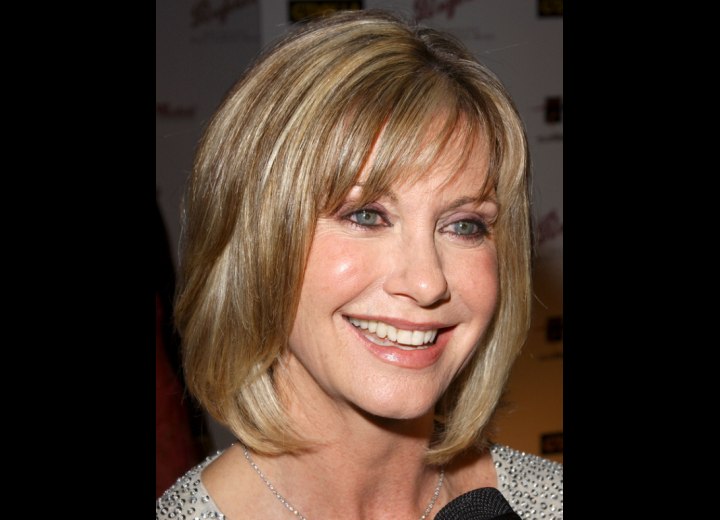 Olivia Newton John's bob  Modern mature hairstyle