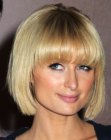 Paris Hilton bob haircut