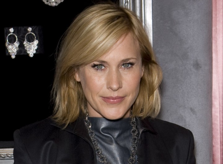 Patricia Arquette's shoulder length bob with tapered 