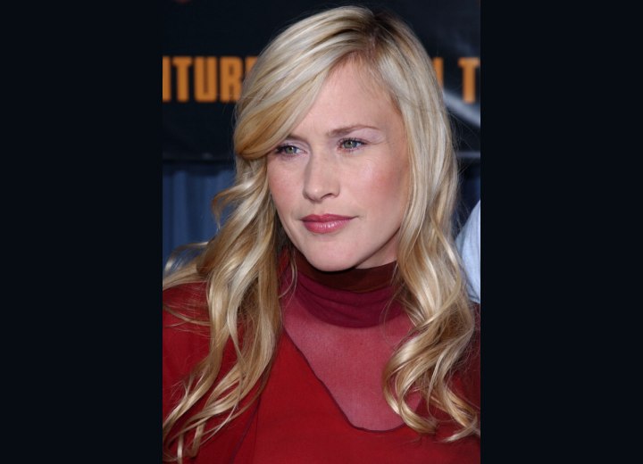 Patricia Arquette with long hair and curls