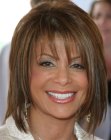 Paula Abdul's medium length hairstyle