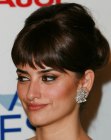 Penélope Cruz with her hair styled up