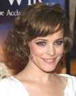 Rachel McAdams wearing neck length hair with bouncy layers