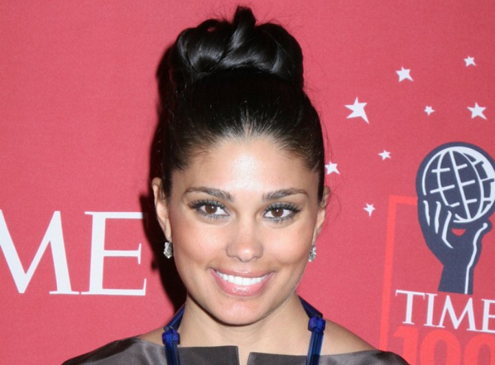 Rachel Roy with her hair styled up
