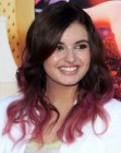 Rebecca Black with purple hair