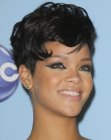 Rihanna with very short hair