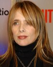 Rosanna Arquette wearing a black turtleneck