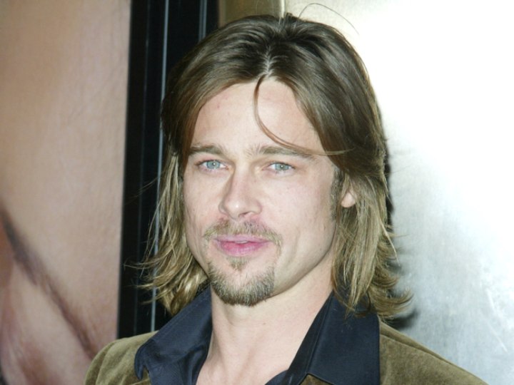 Brad Pitt with long hair