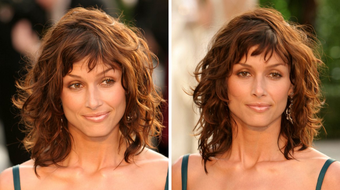 Bridget Moynahan With Hair In Textured Shag Layers And Choppy Bangs