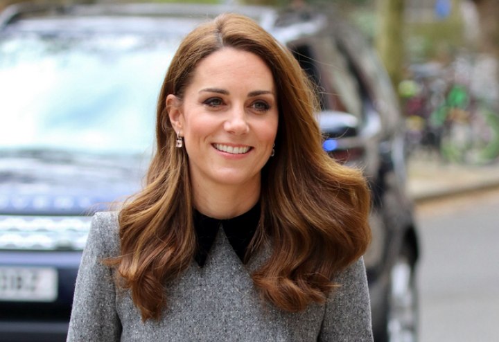 Kate Middleton's long hairstyle with natural highlights