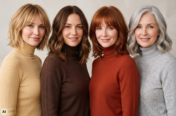 The four main hair color families