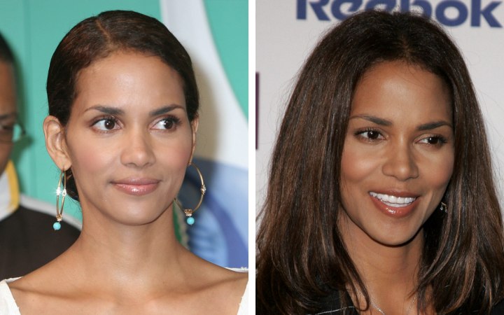 Halle Berry with long straight hair