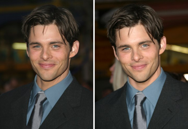 James Marsden's men's haircut with bangs