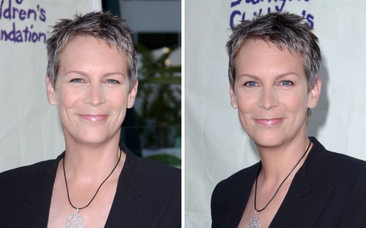 Jamie Lee Curtis - Short wash-and-wear hairstyle