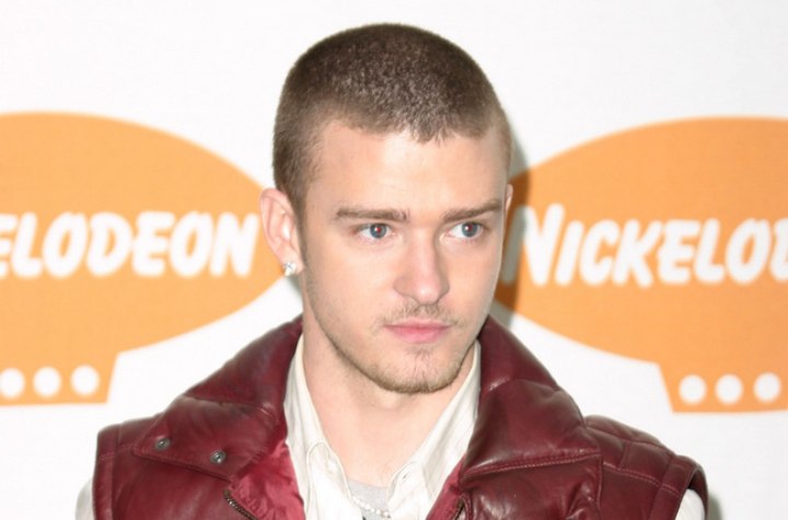 Justin Timberlake's hair in a clipper-cut buzz style