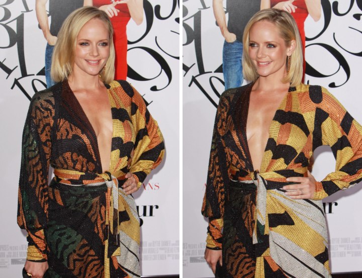 Marley Shelton's dress with a deep neckline