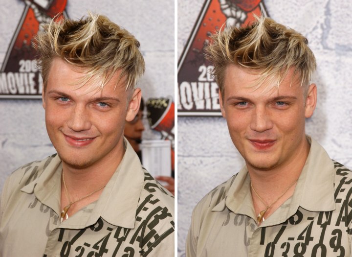 Nick Carter - Men's hair with highlights