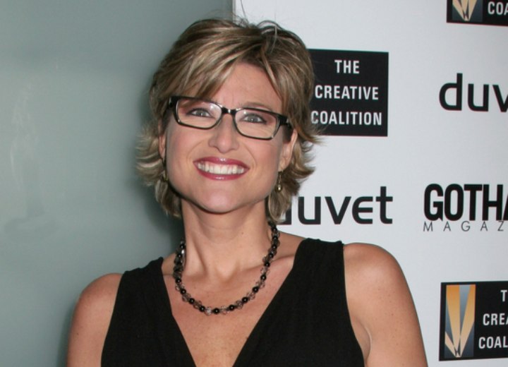 Ashleigh Banfield's short haircut that looks great for women wearing glasses