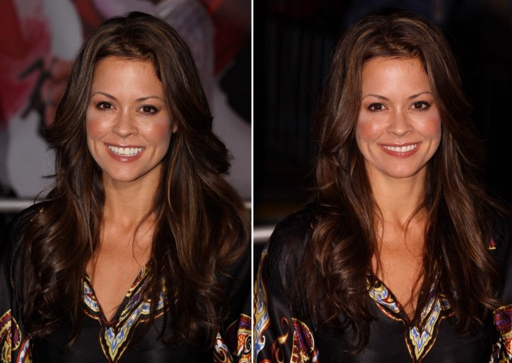 Brooke Burke - Long hair with robust texture