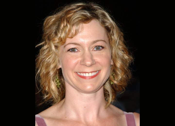 Carrie Preston with curled hair