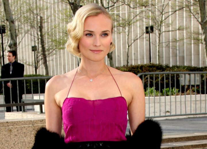 Diane Kruger's hair styled for a classic look